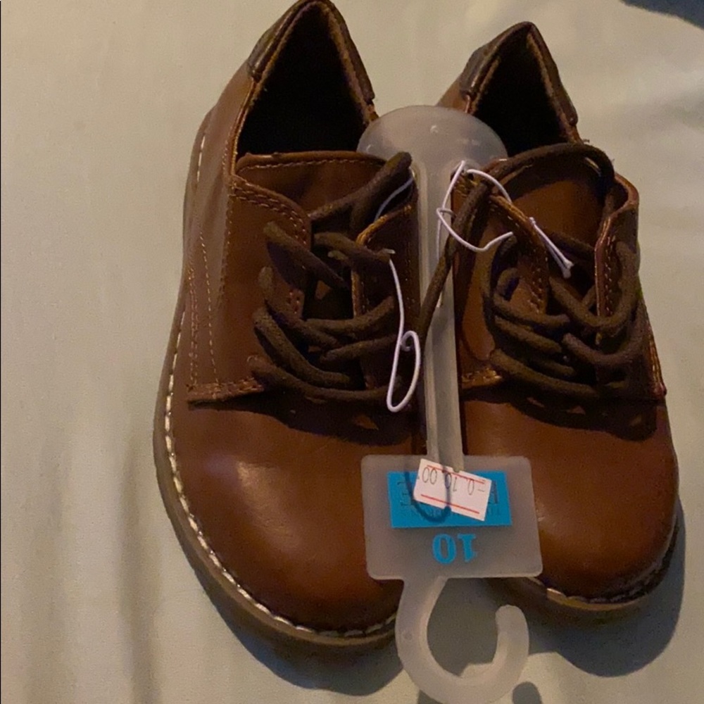 Boys brown dress shoes